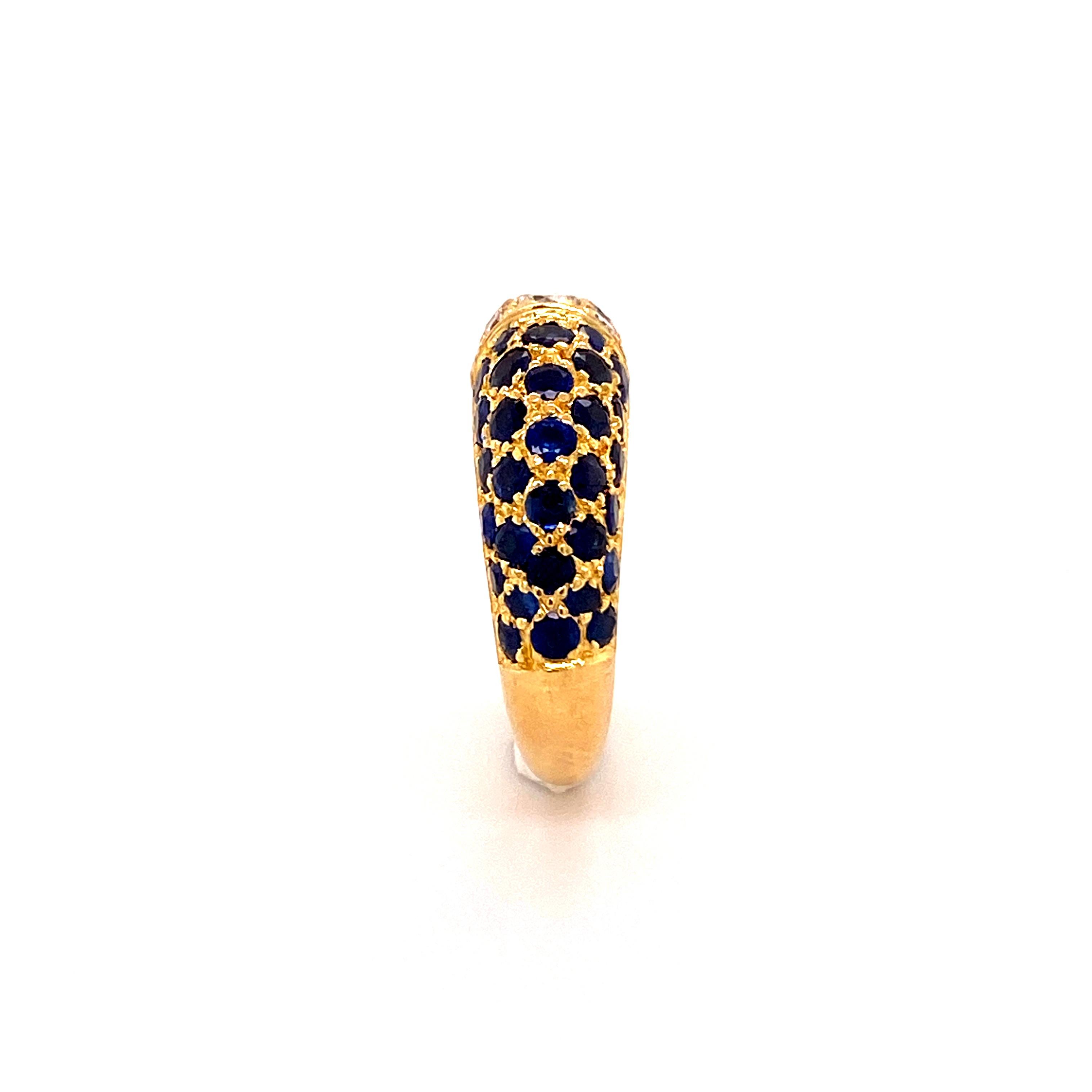 Cartier Sapphire and Diamond Ring in 18 Karat Yellow Gold 1