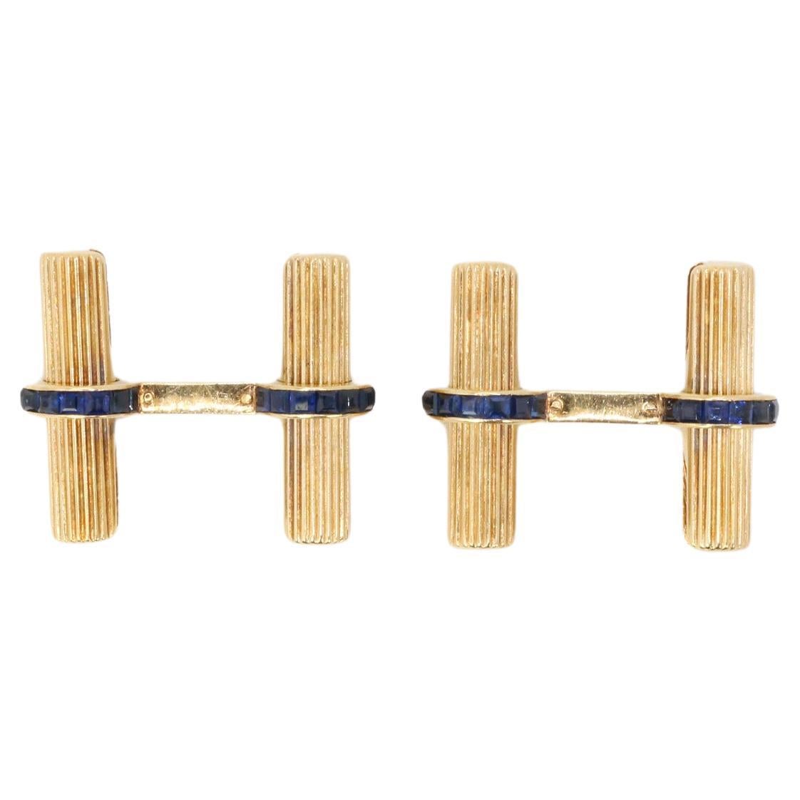 Cartier sapphire cufflinks sale