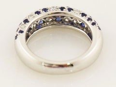 Cartier Sapphire Diamond 18 Karat White Gold Mimi Star Ring