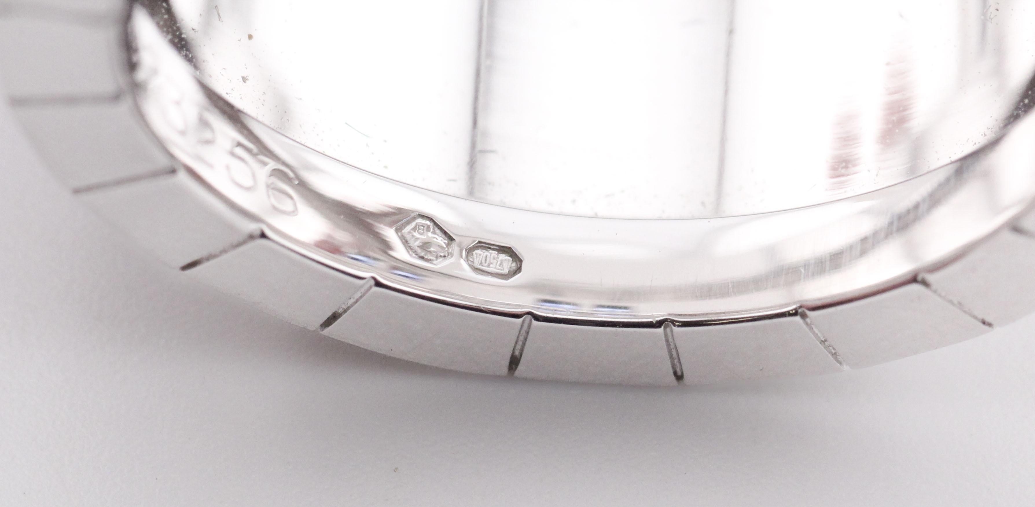 Cartier Zaffiro Diamante Oro Bianco 18k Anello Lanieres Misura 5 49 in vendita 8