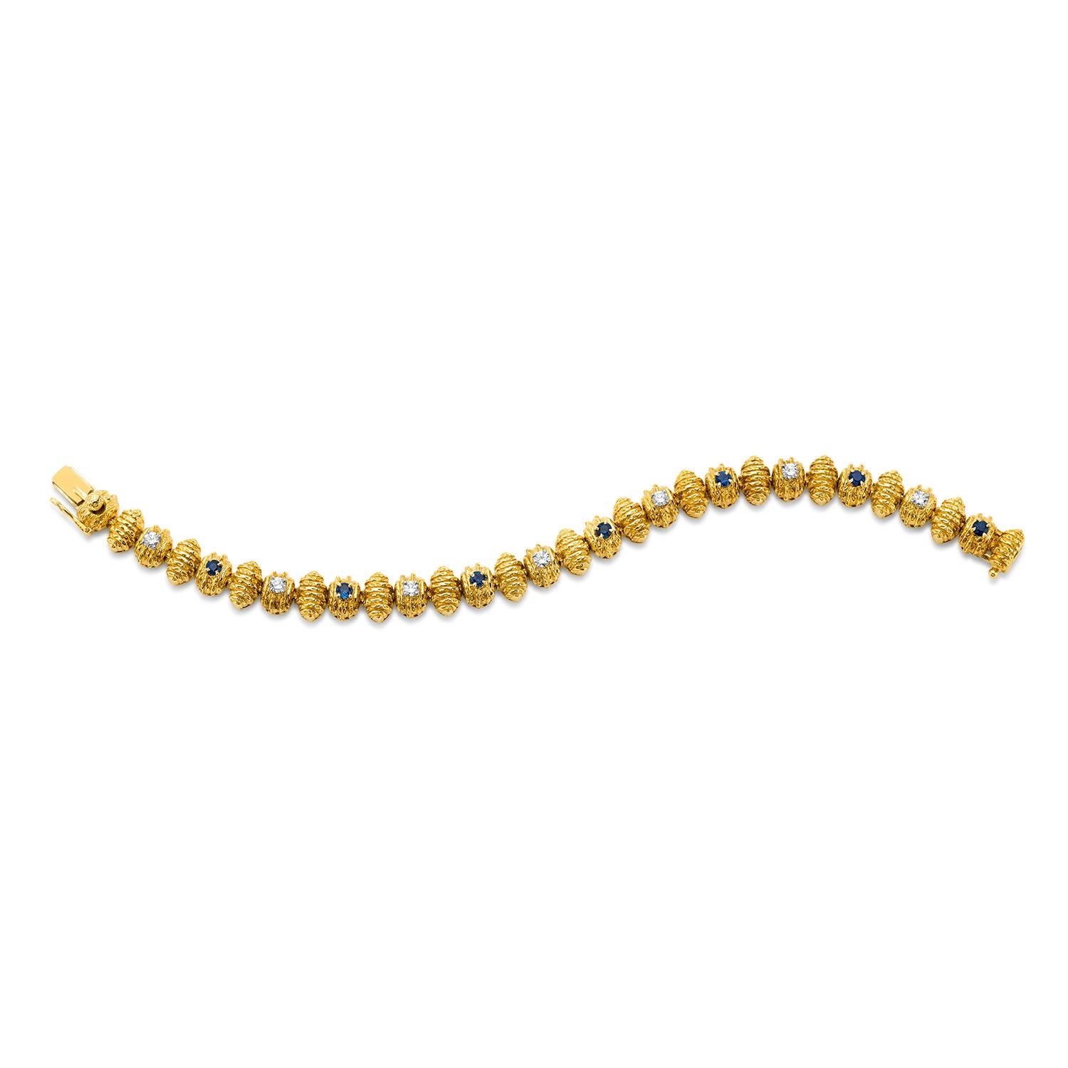 De las mujeres Pulsera Cartier de zafiros y diamantes, circa años 70 en venta
