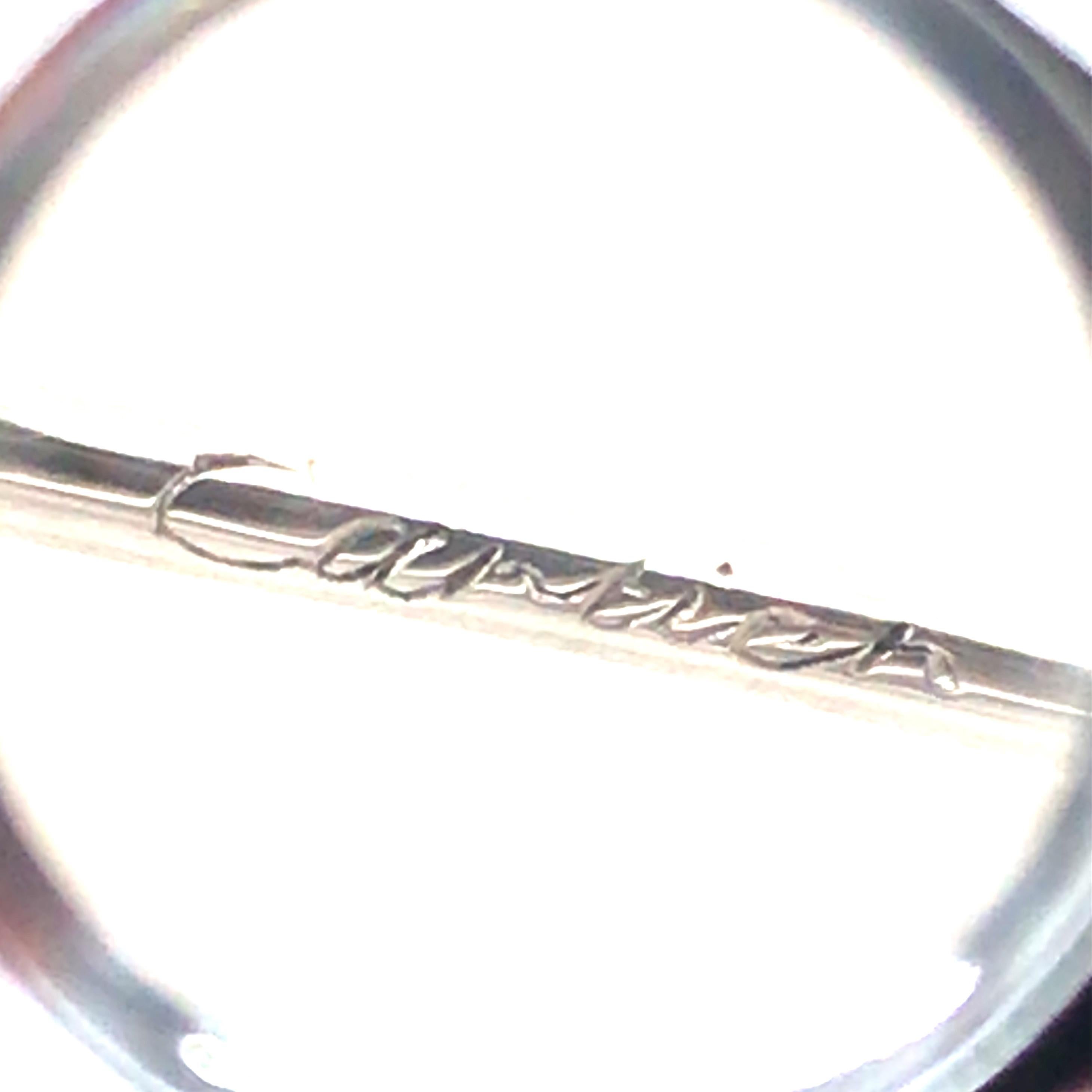 Cartier, broche Jabot en saphirs et diamants, GIA Bon état - En vente à New York, NY