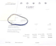 Cartier Sapphire Essential Lines White Gold Tennis Bracelet