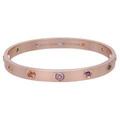 Cartier Bracciale dell'Amore Zaffiro Granato Ametista Oro Rosa 18K Misura 16