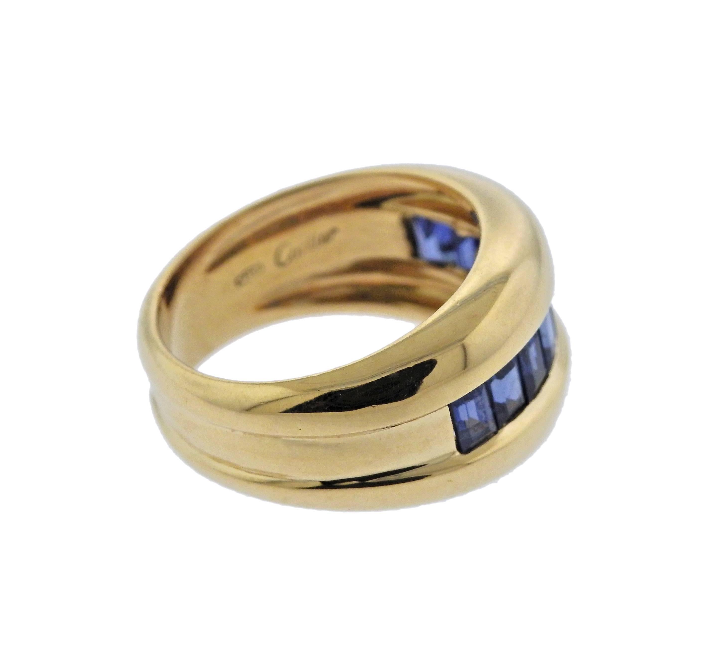 Cartier Sapphire Gold Ring In Excellent Condition In Lambertville, NJ