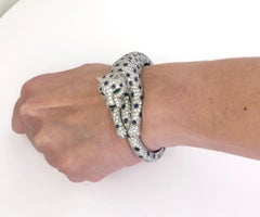 Cartier Sapphire, Onyx and Emerald Panther Bracelet