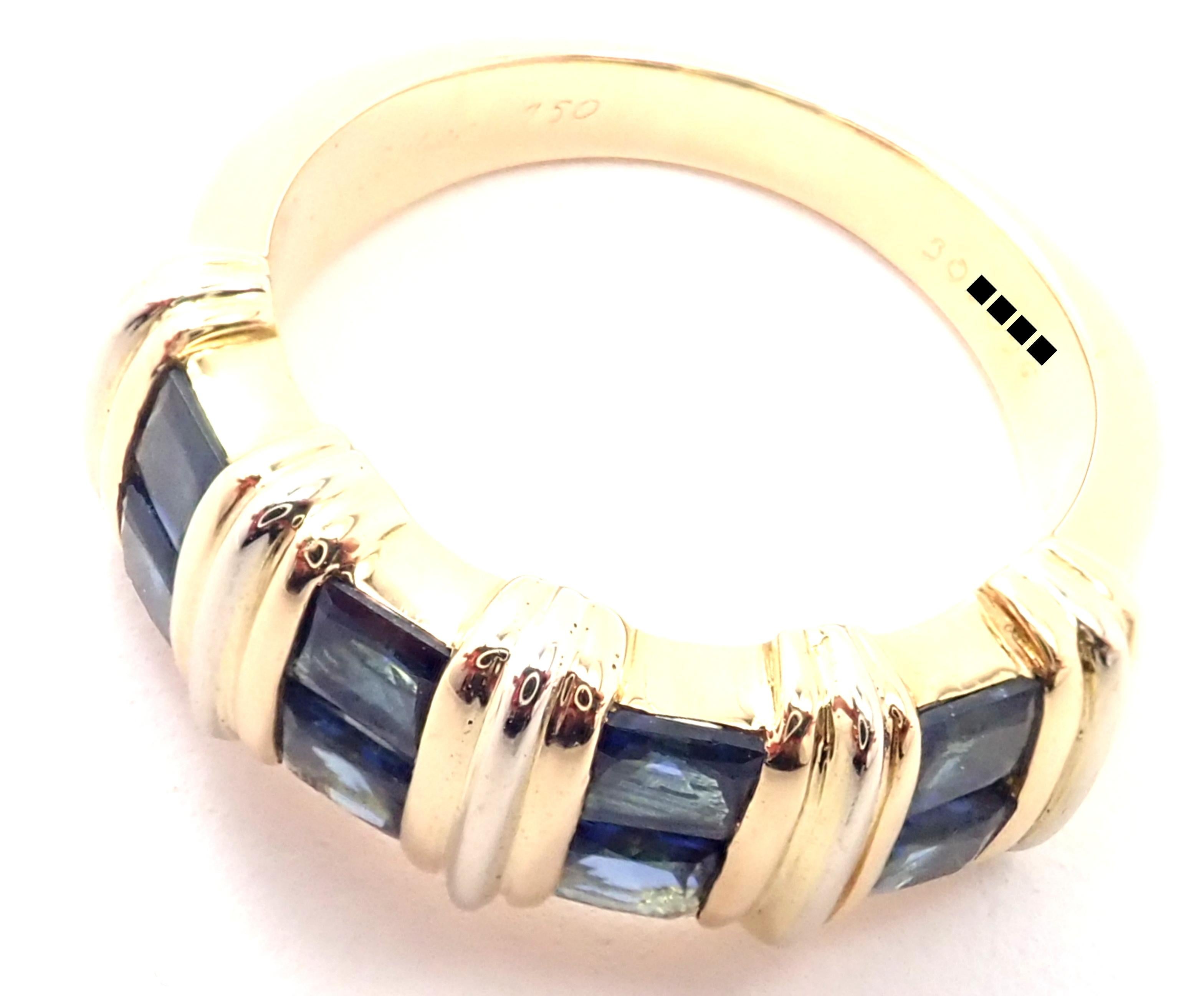 Cartier Sapphire Yellow Gold Band Ring 1