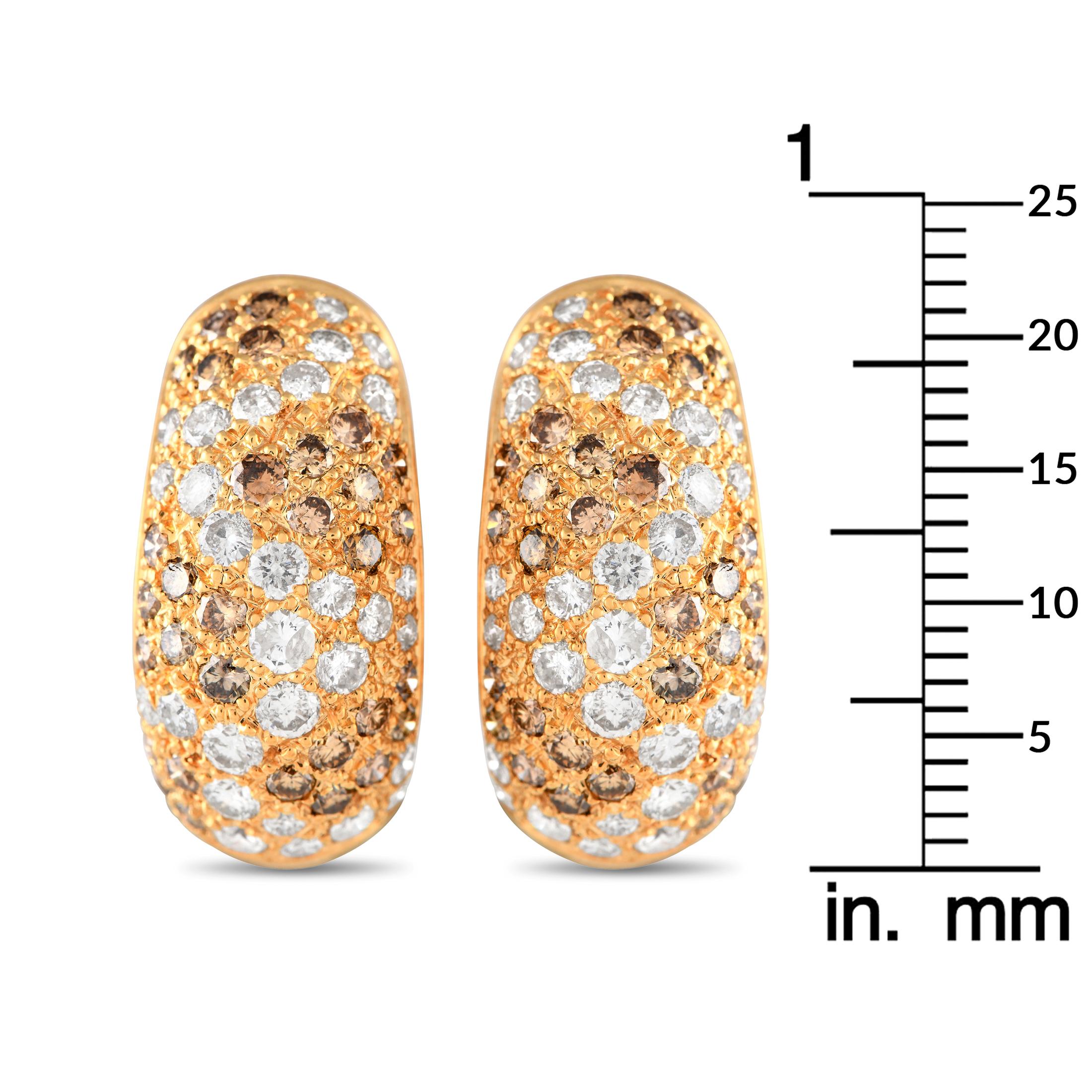 Cartier Sauvage Ohrringe aus 18 Karat Gelbgold mit Diamanten im Zustand „Hervorragend“ im Angebot in Southampton, PA