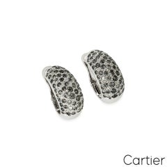 Cartier Sauvage Metissage White Gold Grey Diamond Bombe Earrings