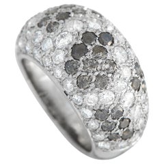 Cartier Sauvage Mtissage Bombe-Ring, 18 Karat Weißgold Pav Diamant