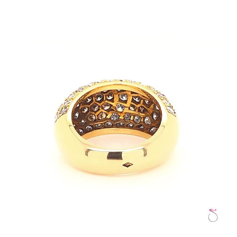 Cartier Sauvage White and Brown Diamond Dome Ring For Sale 1