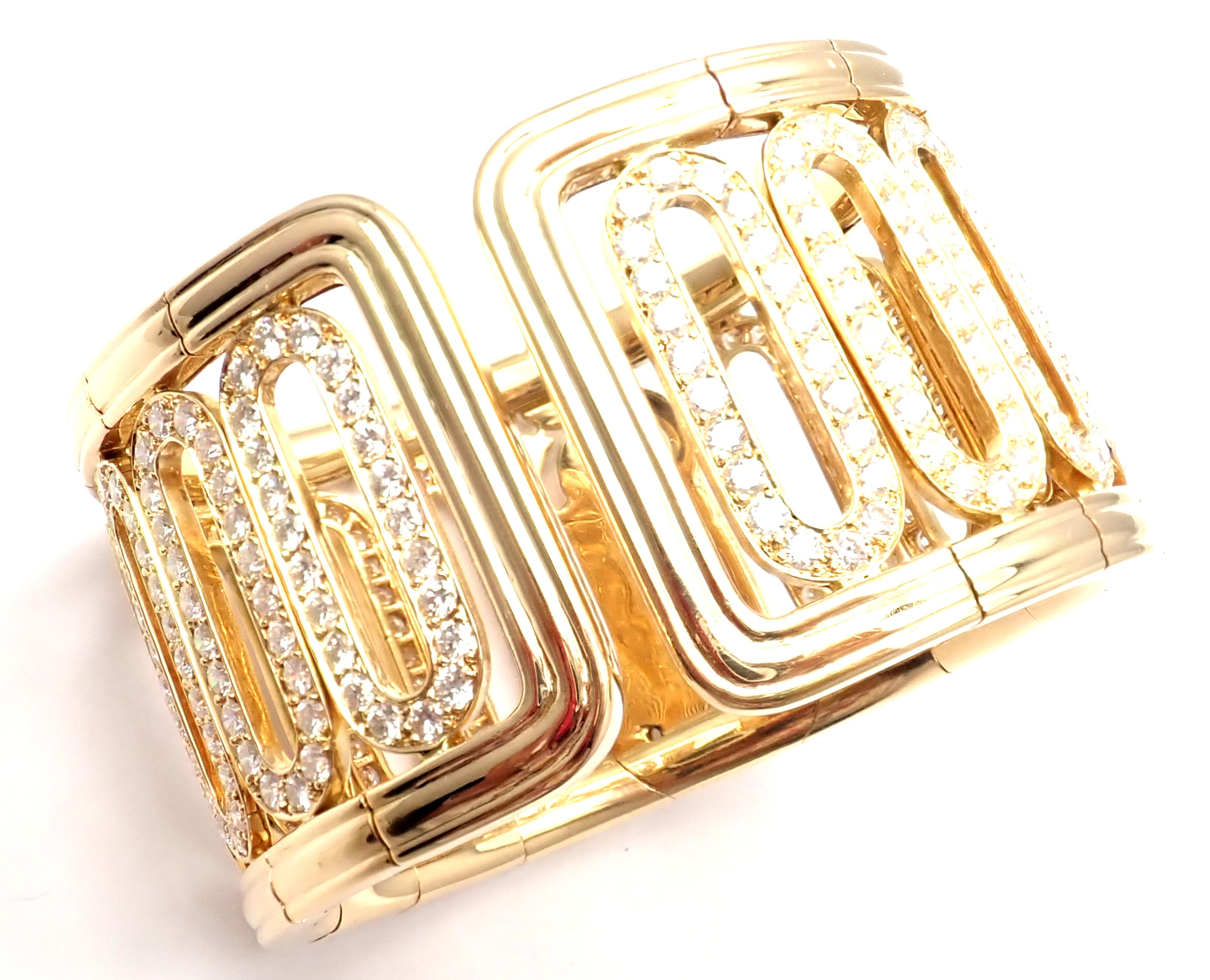 Cartier Scarab 15.4 Carat Diamond Yellow Gold Cuff Bangle Bracelet 4