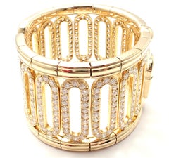 Cartier Scarab 15.4 Carat Diamond Yellow Gold Cuff Bangle Bracelet