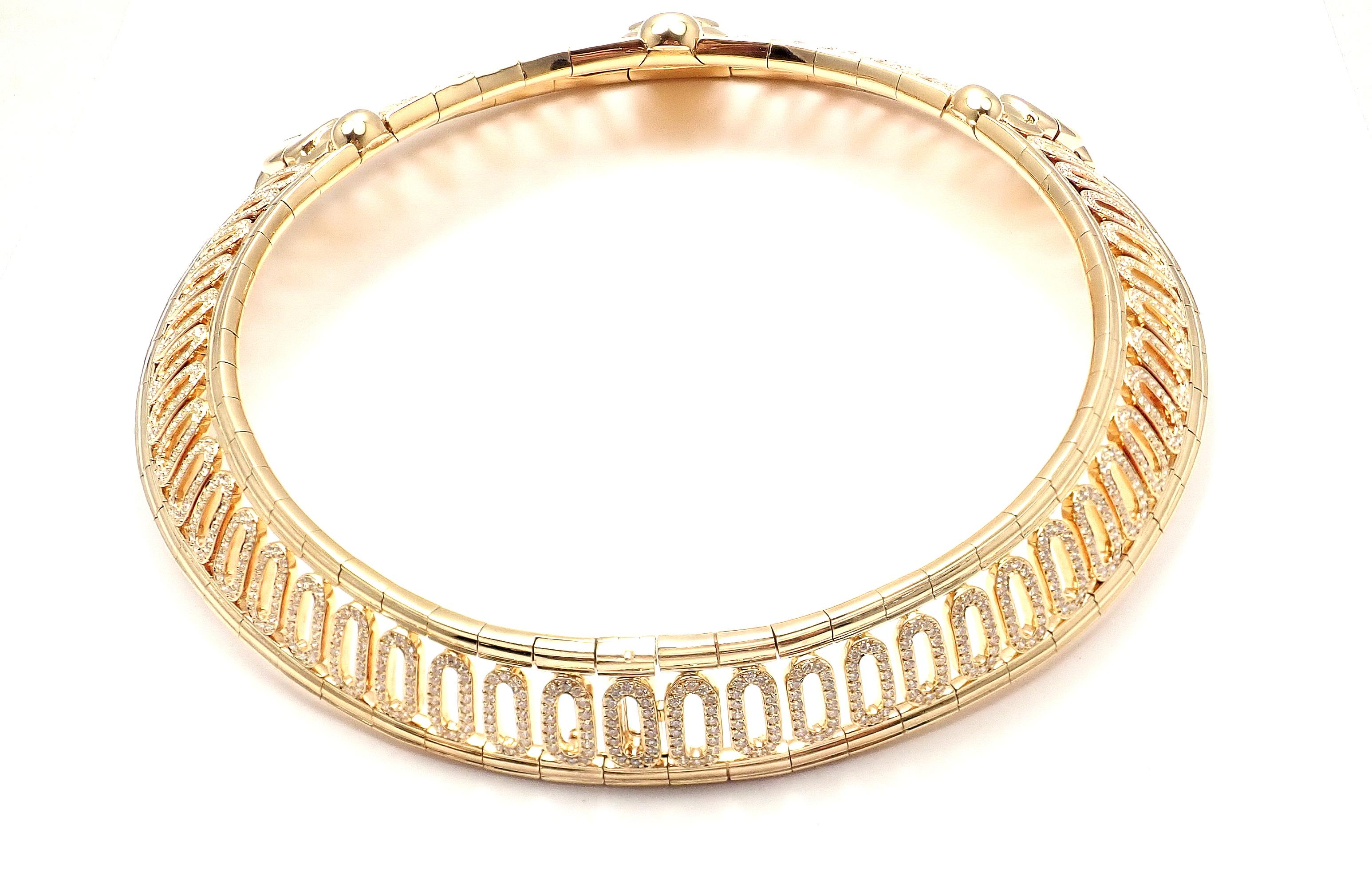 Cartier Scarab 20.72 Carat Diamond Yellow Gold Collar Choker Necklace 2