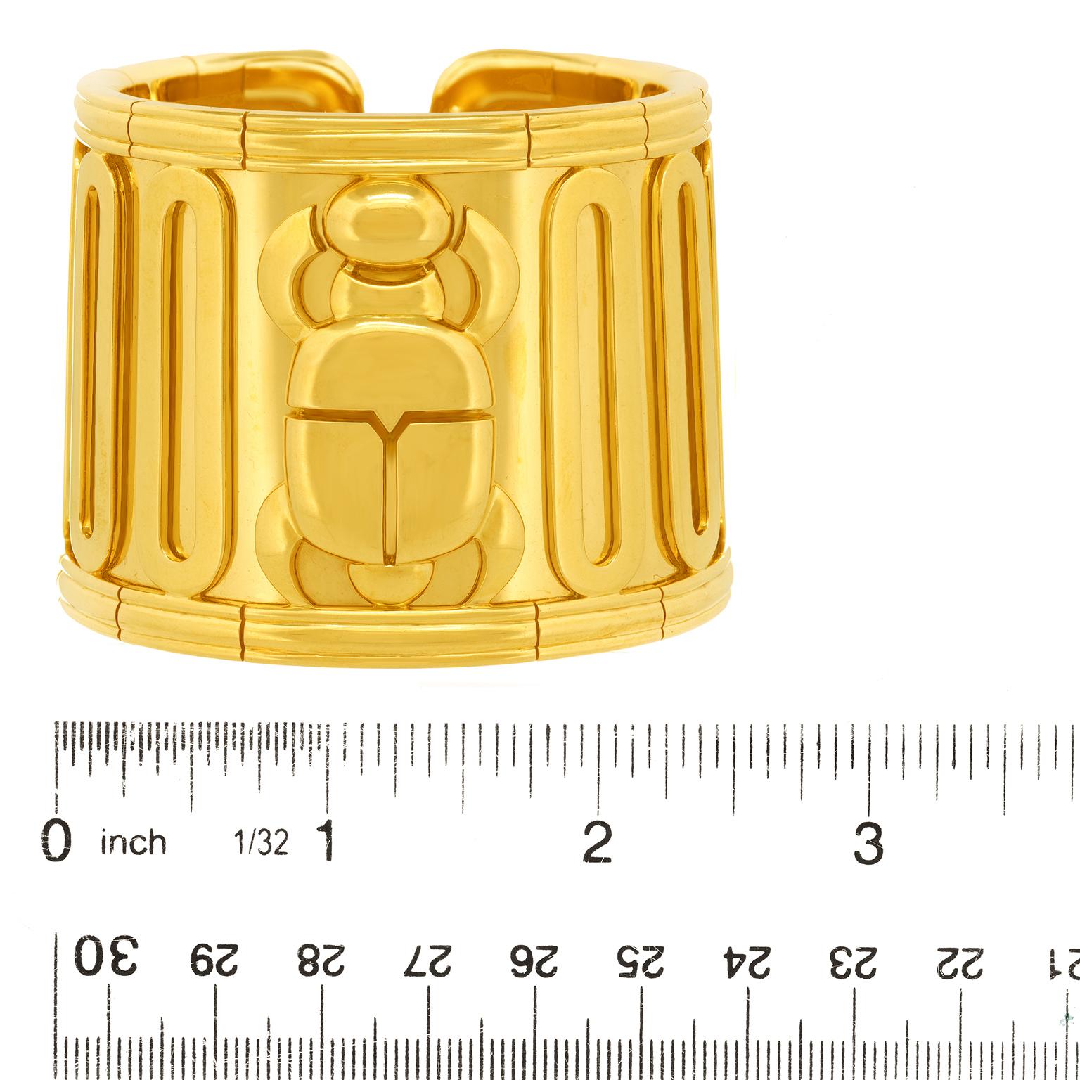 Cartier Skarabäus-Motiv-Armband 18k im Angebot 2