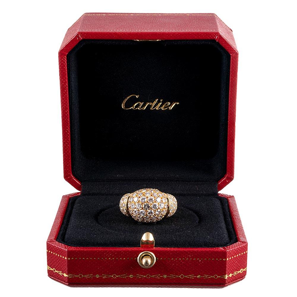 Cartier Sculpted Diamond Dome Ring 1