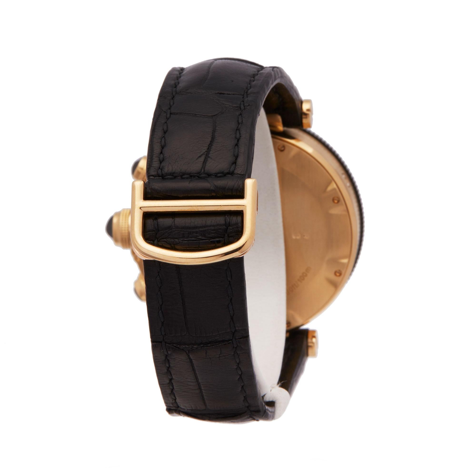Cartier Seatimer Chronograph 18K Yellow Gold 3027 Wristwatch 1