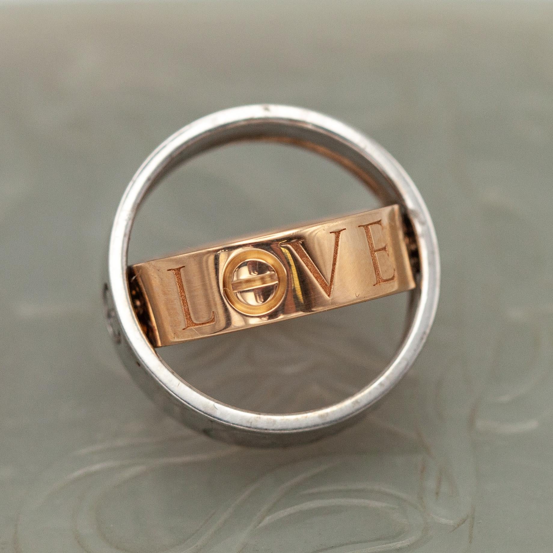 Anello/pendente Cartier Secret Love - Oro bicolore 18 carati In condizioni ottime in vendita a New York, NY