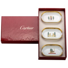 Cartier Set Of 3 Small Dishes In Box