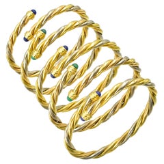 Cartier - Ensemble de 5 bracelets-manchettes bypass