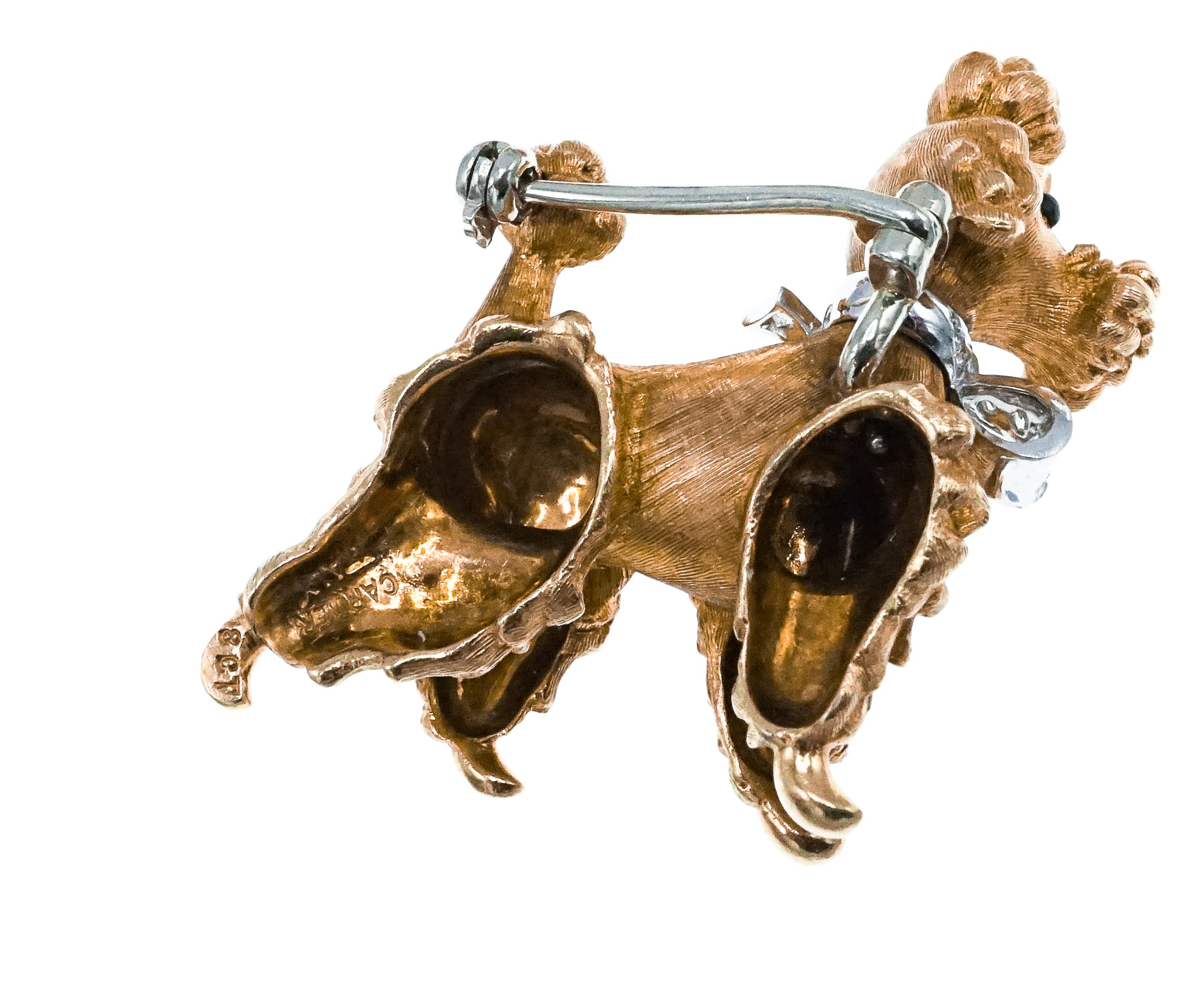 Cartier set of Diamond and Gold Dog Brooches 2