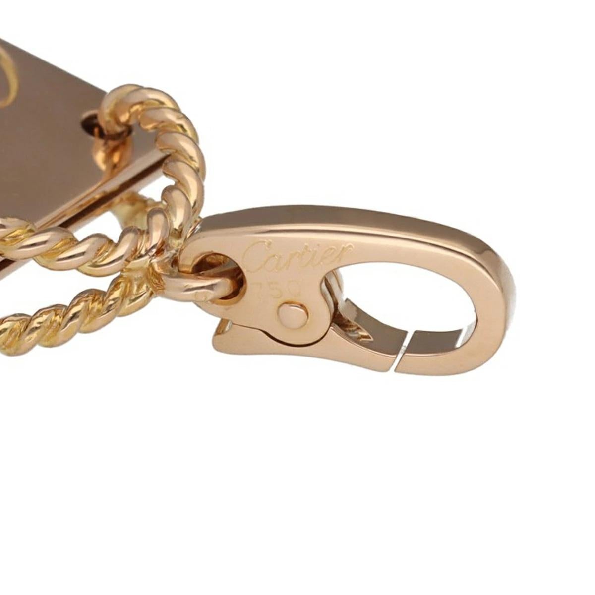 Cartier Shopping bag motif charm pendant 18K pink gold For Sale 1