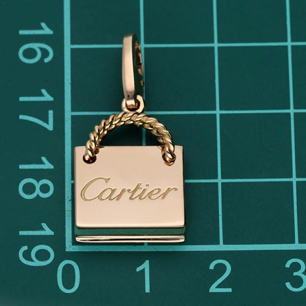 Cartier Shopping bag motif charm pendant 18K pink gold For Sale 2