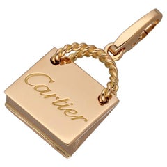 Cartier Shopping bag motif charm pendant 18K pink gold