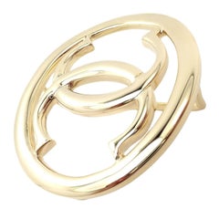 Cartier Signature Classic Large Double C Yellow Gold Belt Buckle