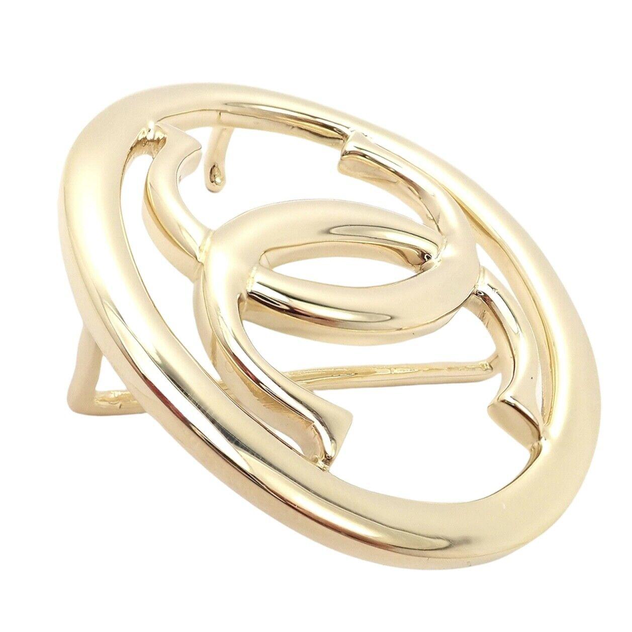 Cartier Grande boucle de ceinture classique à double C en or jaune caractéristique Unisexe en vente
