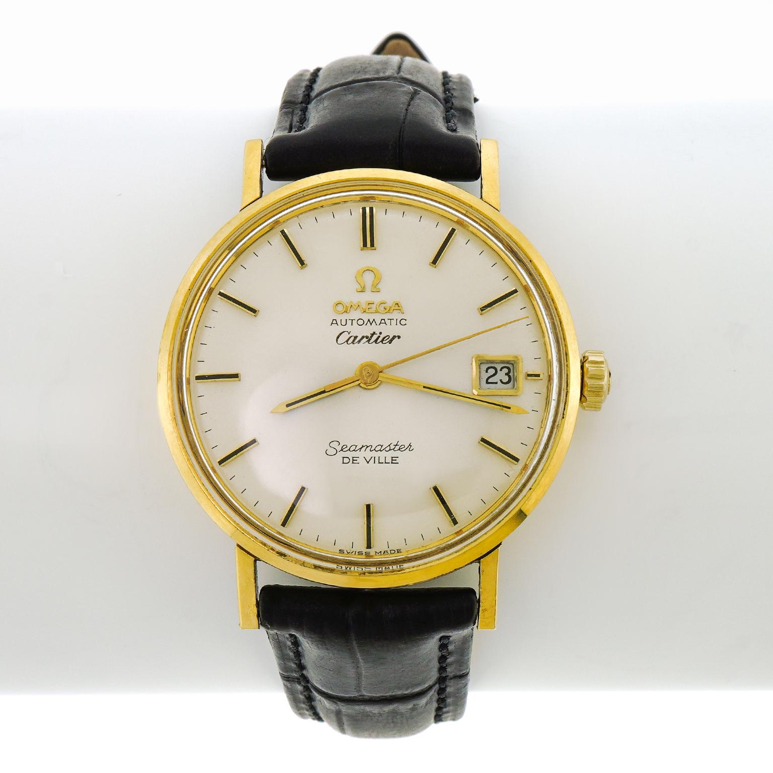 Women's or Men's Cartier Signature Omega Seamaster Wristwatch