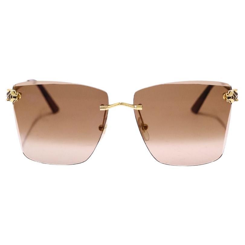 Cartier Signatur Panther Sonnenbrille im Angebot