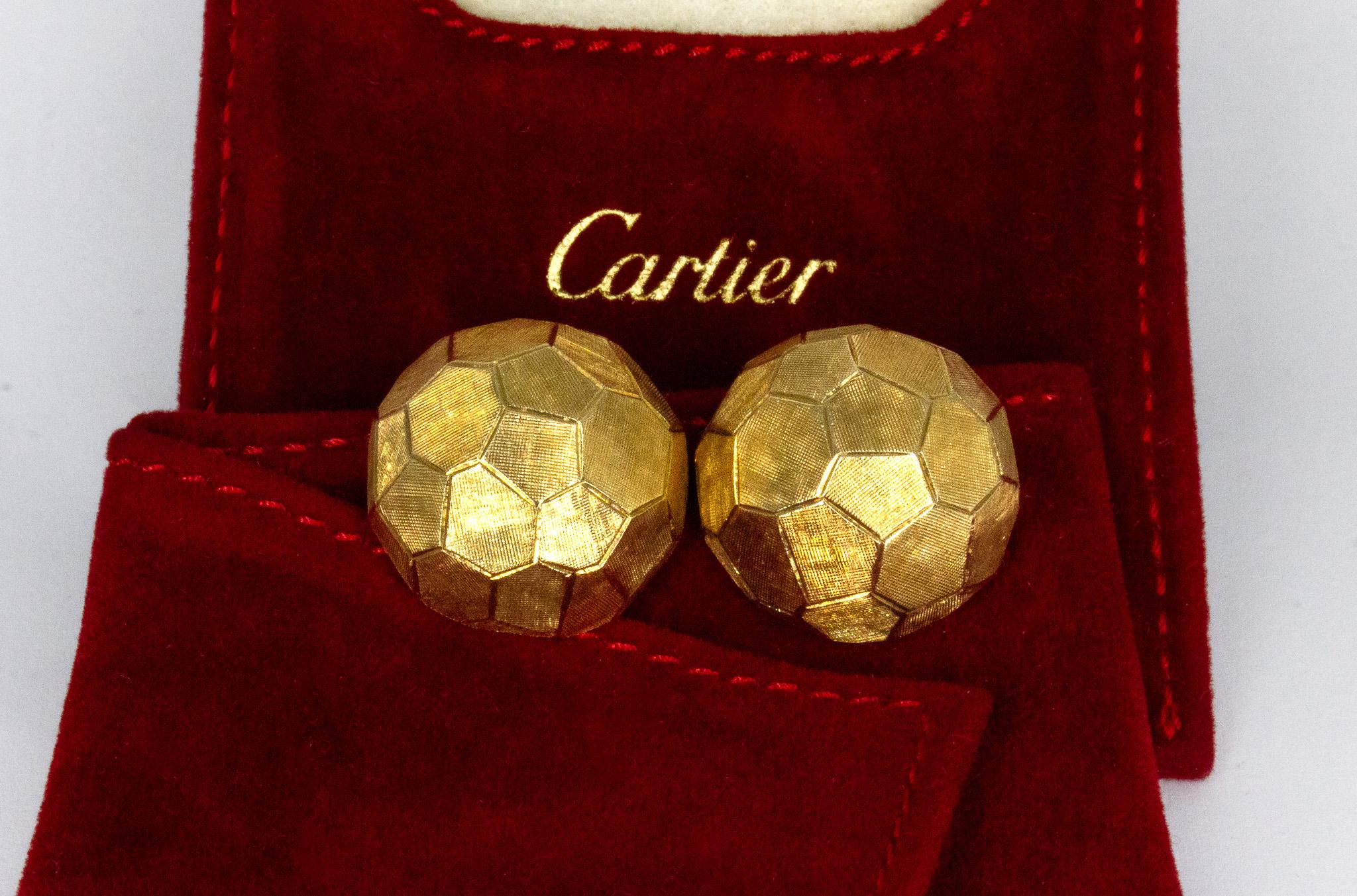 Discover the world of Cartier with these exquisite signed 14K Yellow Gold Textured Dome Clip-On Earrings. Crafted by the iconic house of Cartier, these earrings embody timeless elegance and luxury, showcasing a unique textured dome design that adds