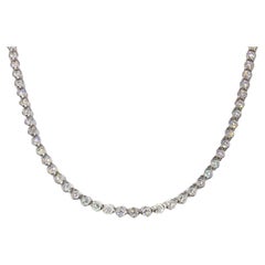 Cartier Signed 18K White Gold C de Cartier Diamond Necklace