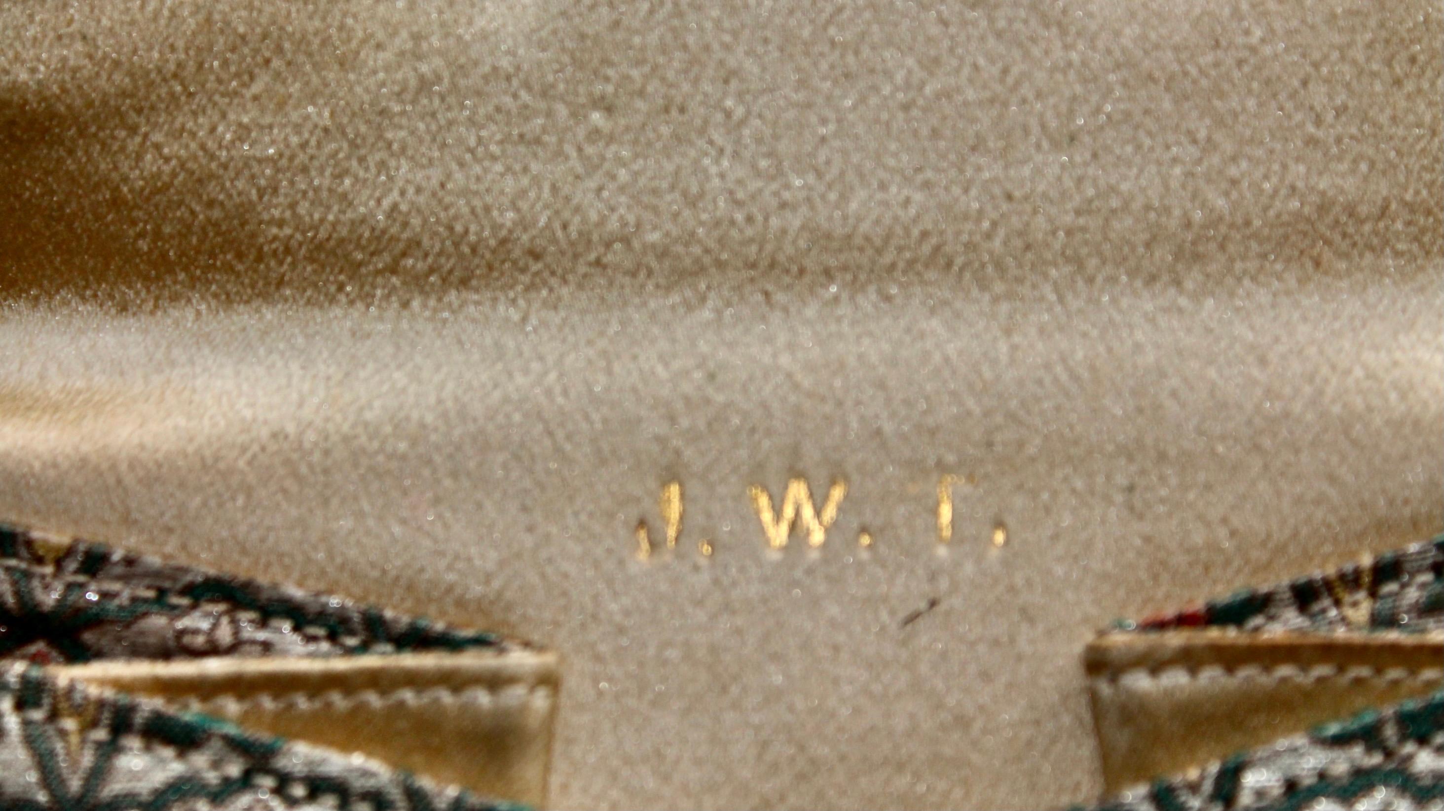 Cartier Silk Evening Bag, with gold clasp For Sale 8
