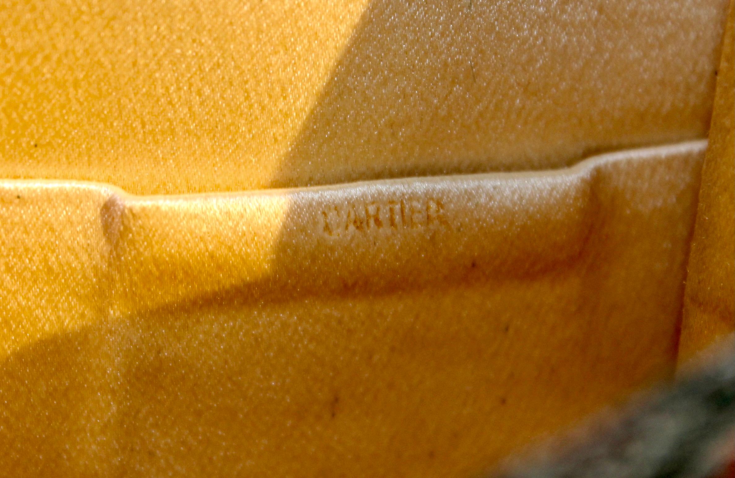 Cartier Silk Evening Bag, with gold clasp For Sale 10