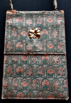 Cartier Silk Evening Bag, with gold clasp