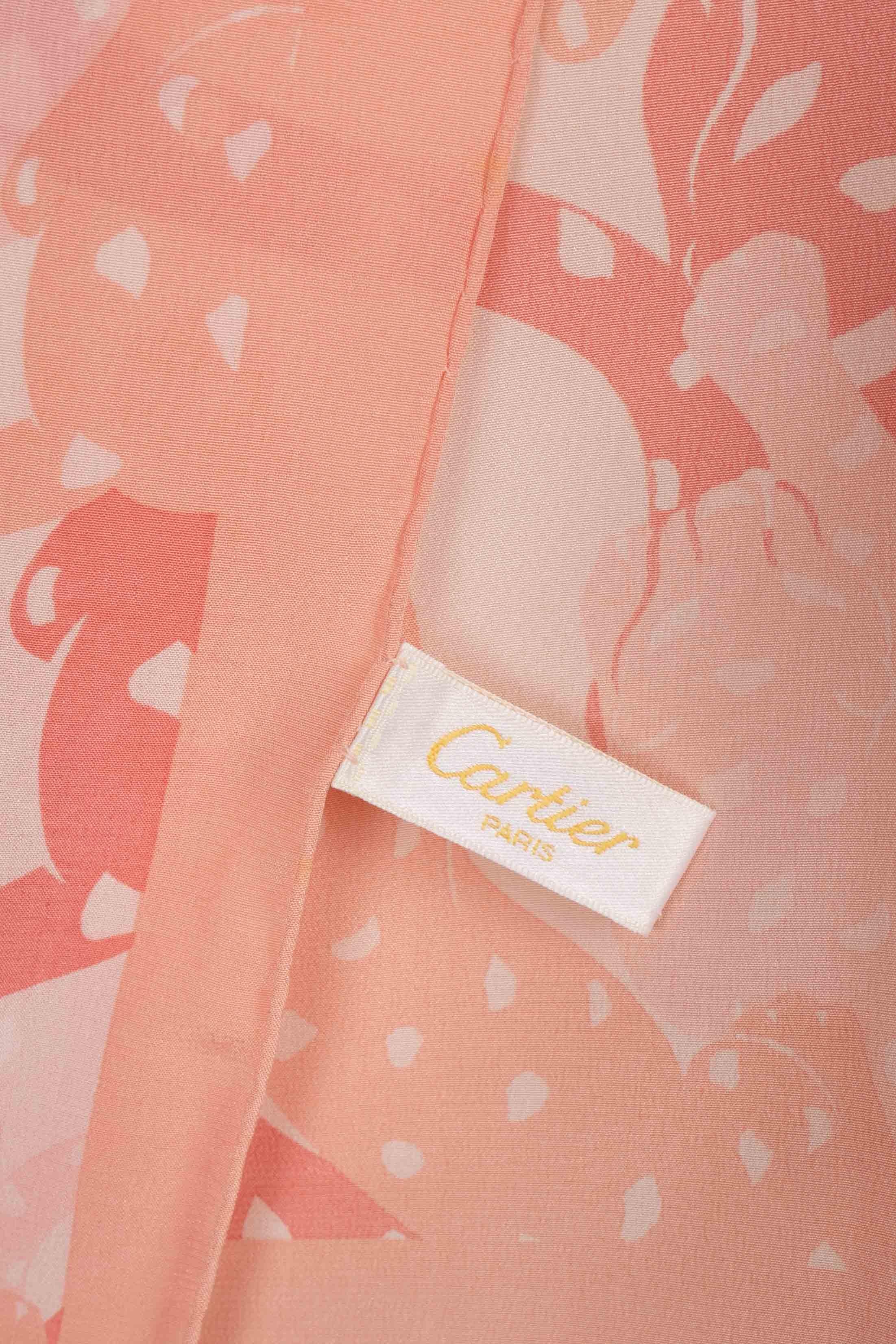 Cartier silk foulard For Sale 4