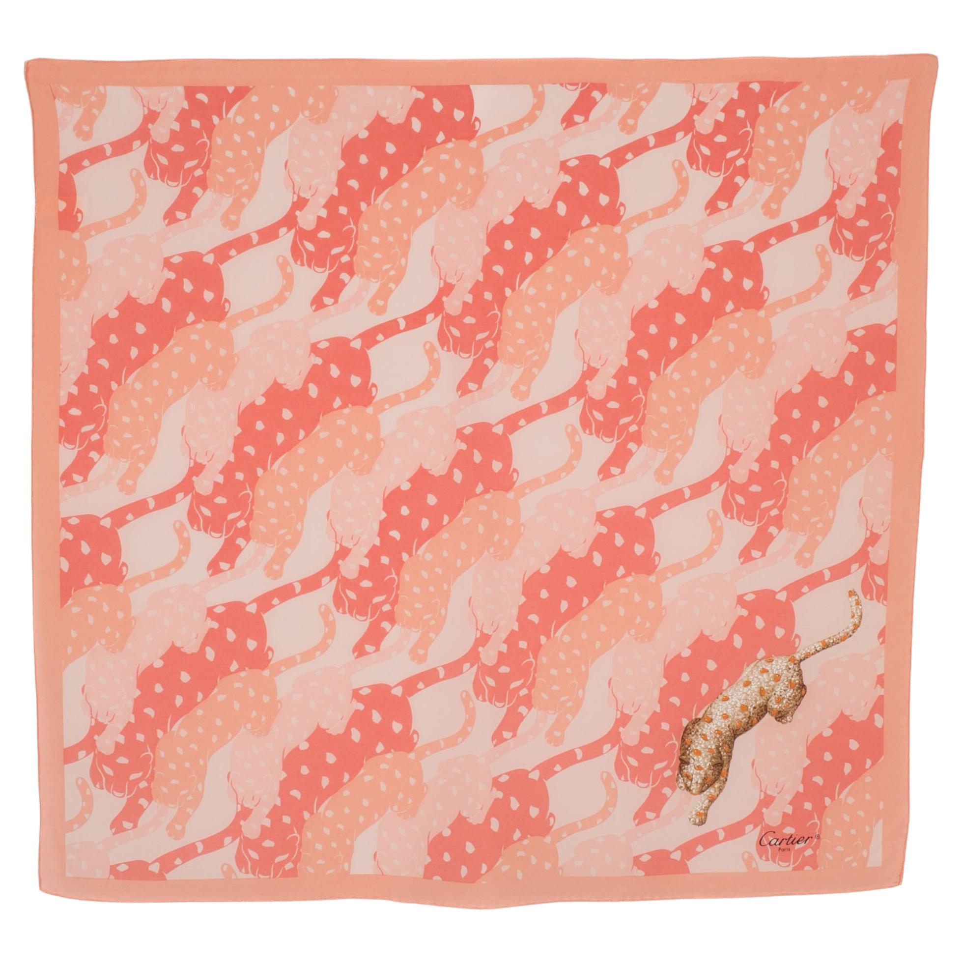 Cartier silk foulard For Sale