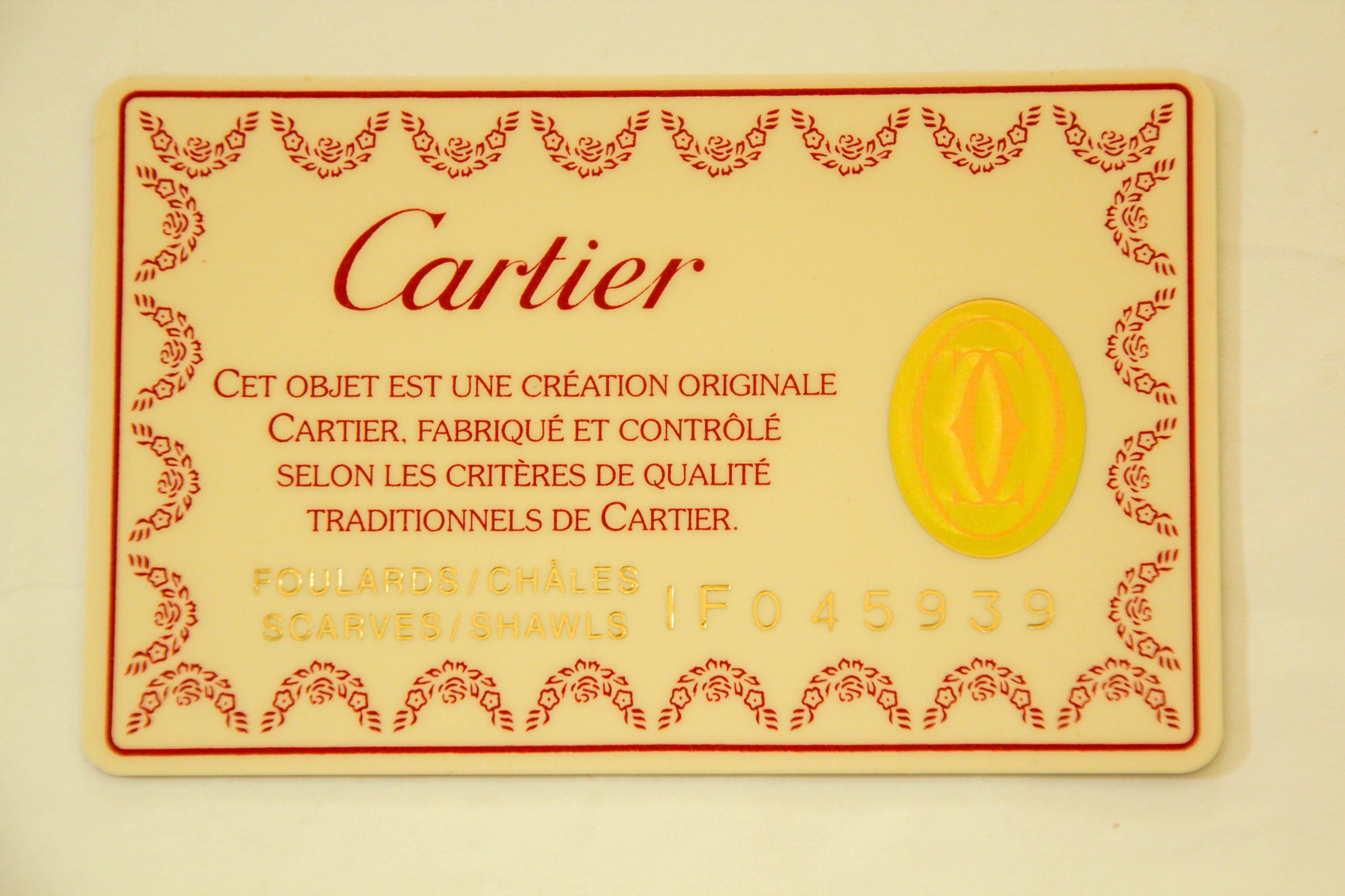 CARTIER Silk Panthere Royale Jewels in Box Must de Cartier Paris France For Sale 12