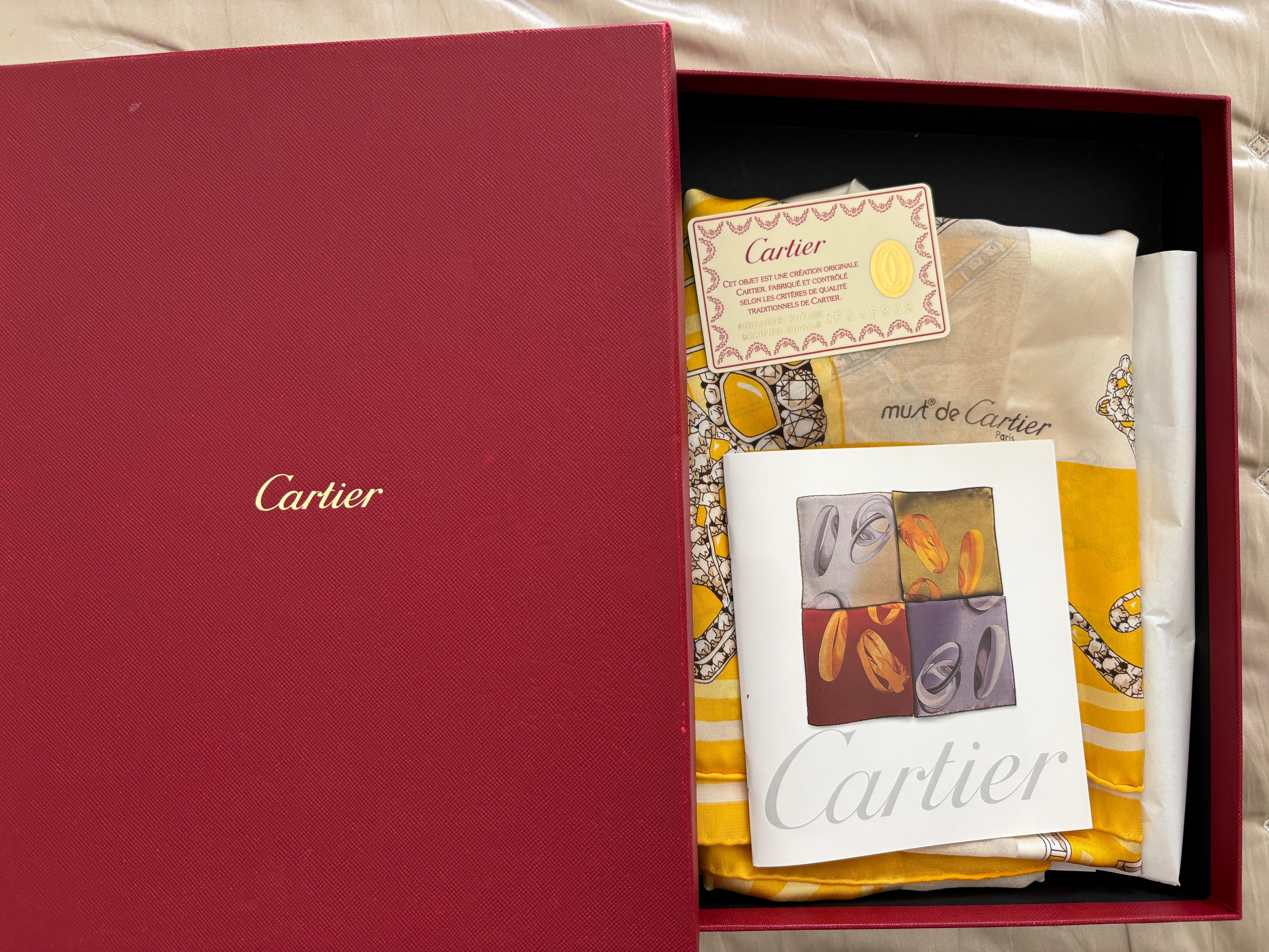 CARTIER Silk Panthere Royale Jewels in Box Must de Cartier Paris France For Sale 14