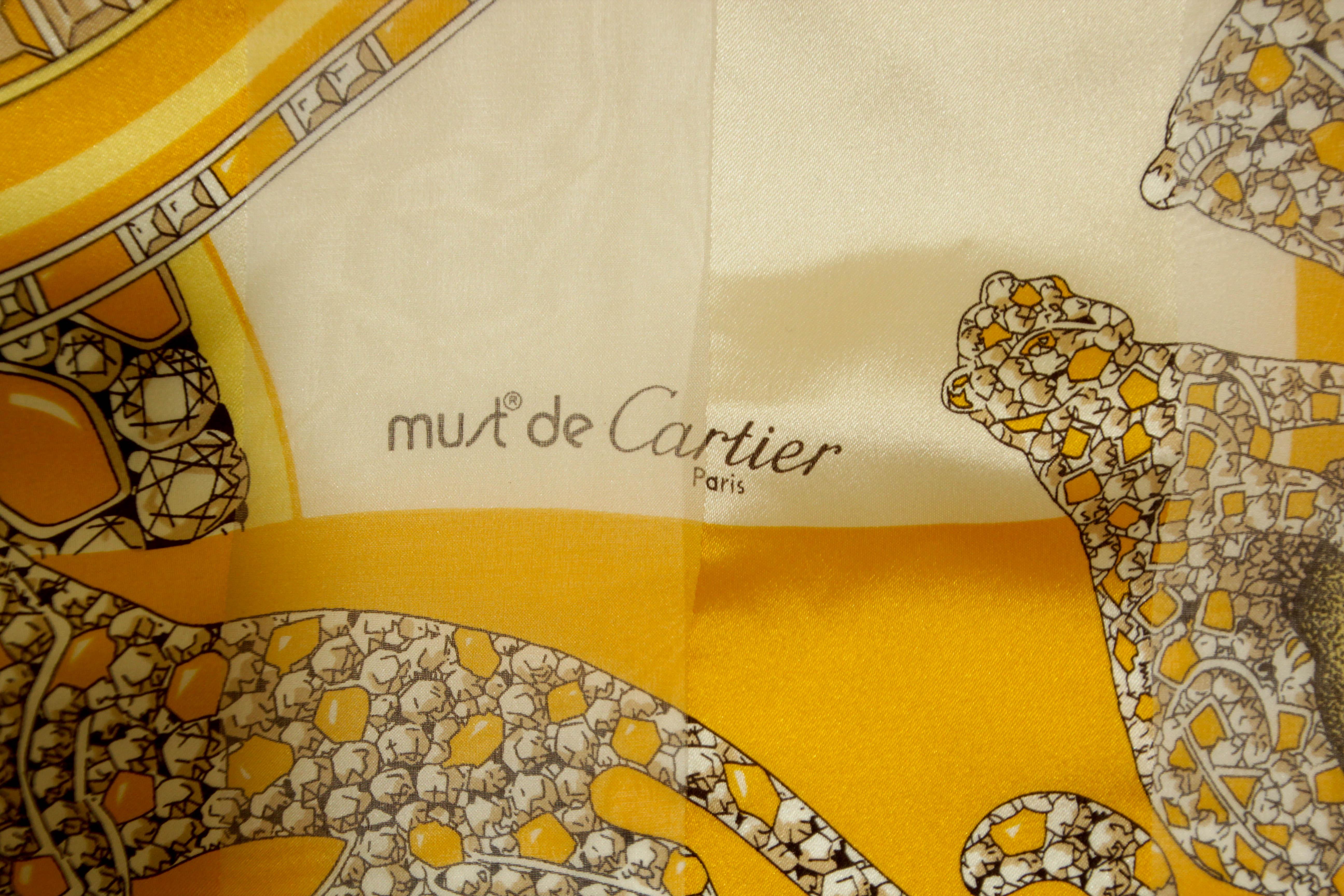 CARTIER Silk Panthere Royale Jewels in Box Must de Cartier Paris France For Sale 3