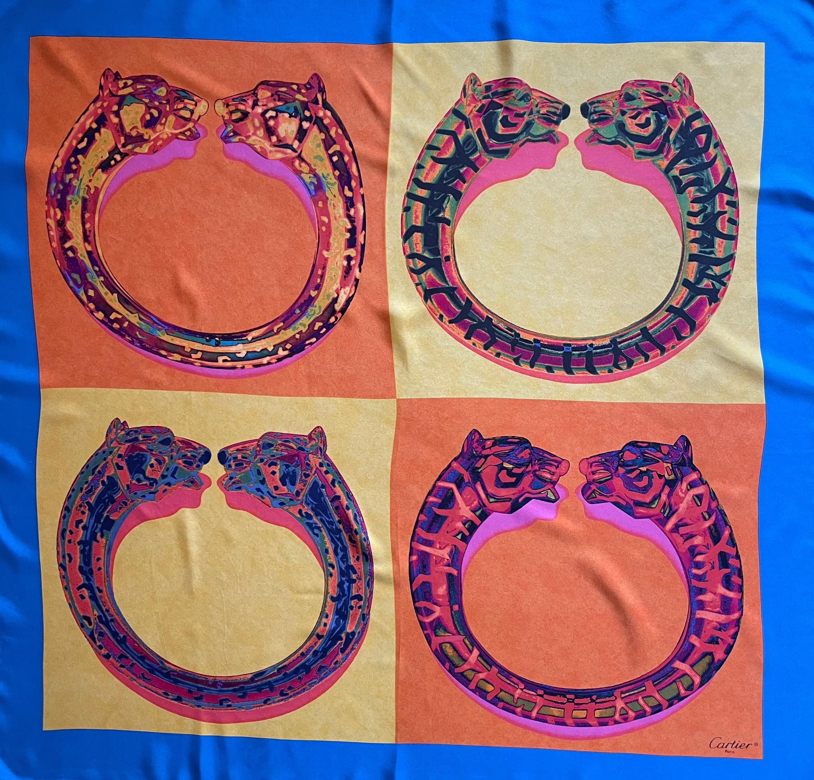 Rosa Foulard di seta Cartier 