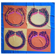 Foulard di seta Cartier "Bracciale della pantera