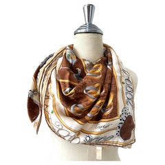 Cartier Silk Scarf Silk 2000 Retro