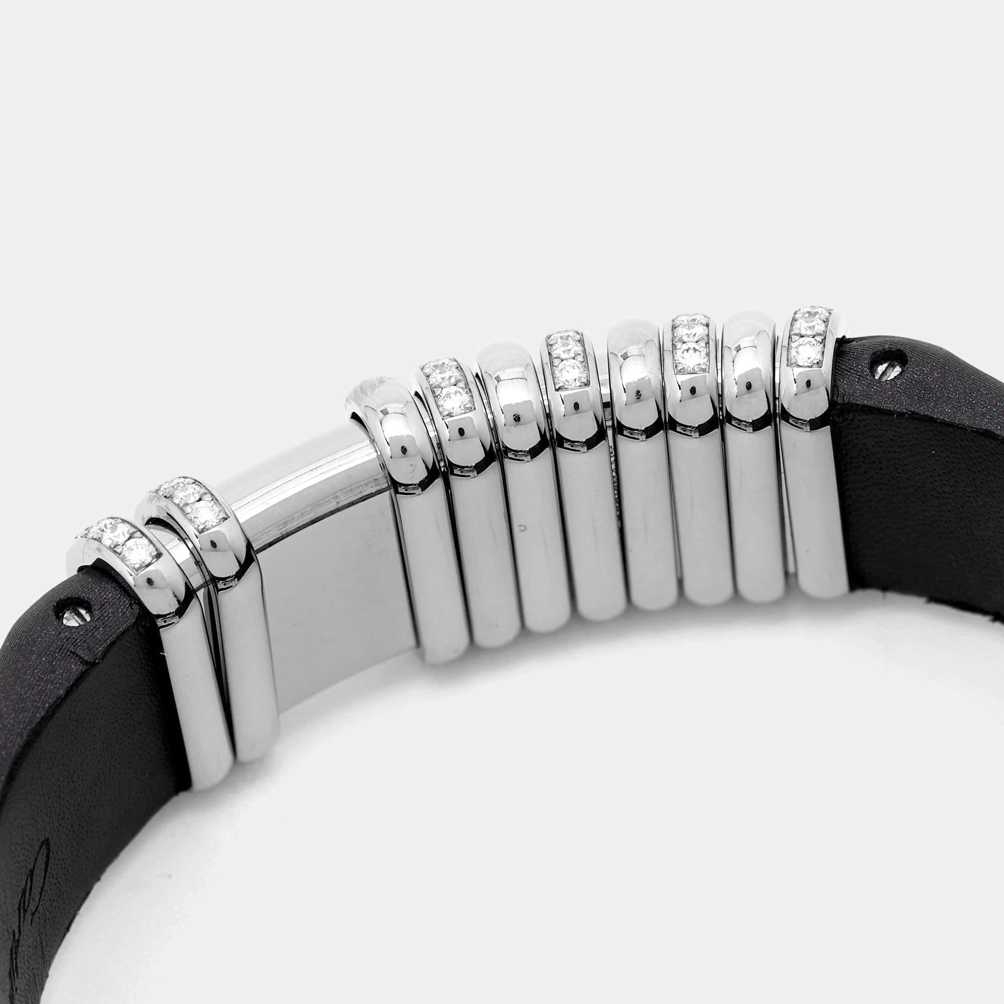 Cartier Silver 18K White Gold Diamond Declaration Women's Wristwatch 16 mm 1