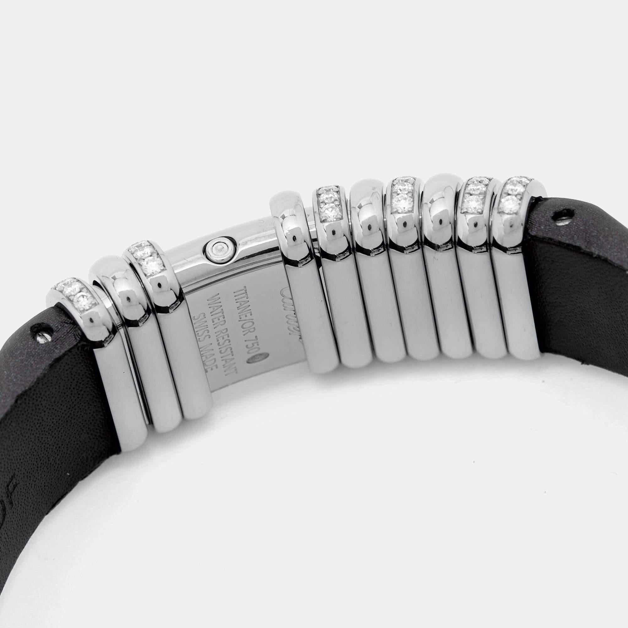 Cartier Silver 18K White Gold Diamond Declaration Women's Wristwatch 16 mm 3
