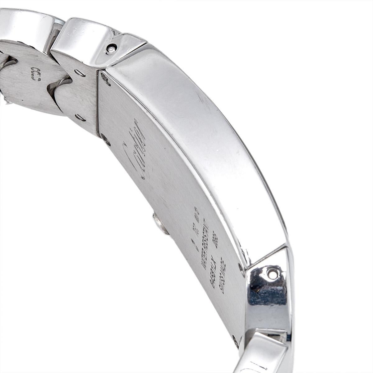 Aesthetic Movement Cartier Silver 18k White Gold La Dona W640050J Women's Wristwatch 28 mm