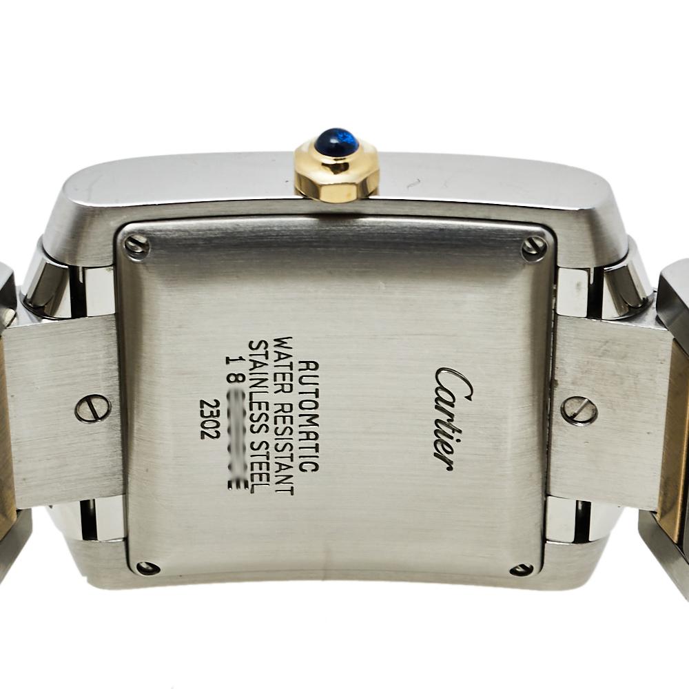 Cartier Silver 18K Yellow Gold & Stainless Steel 2302 Women's Wristwatch 28mm 4