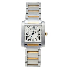 Cartier Silver 18K Yellow Gold & Stainless Steel 2302 Women's Wristwatch 28mm